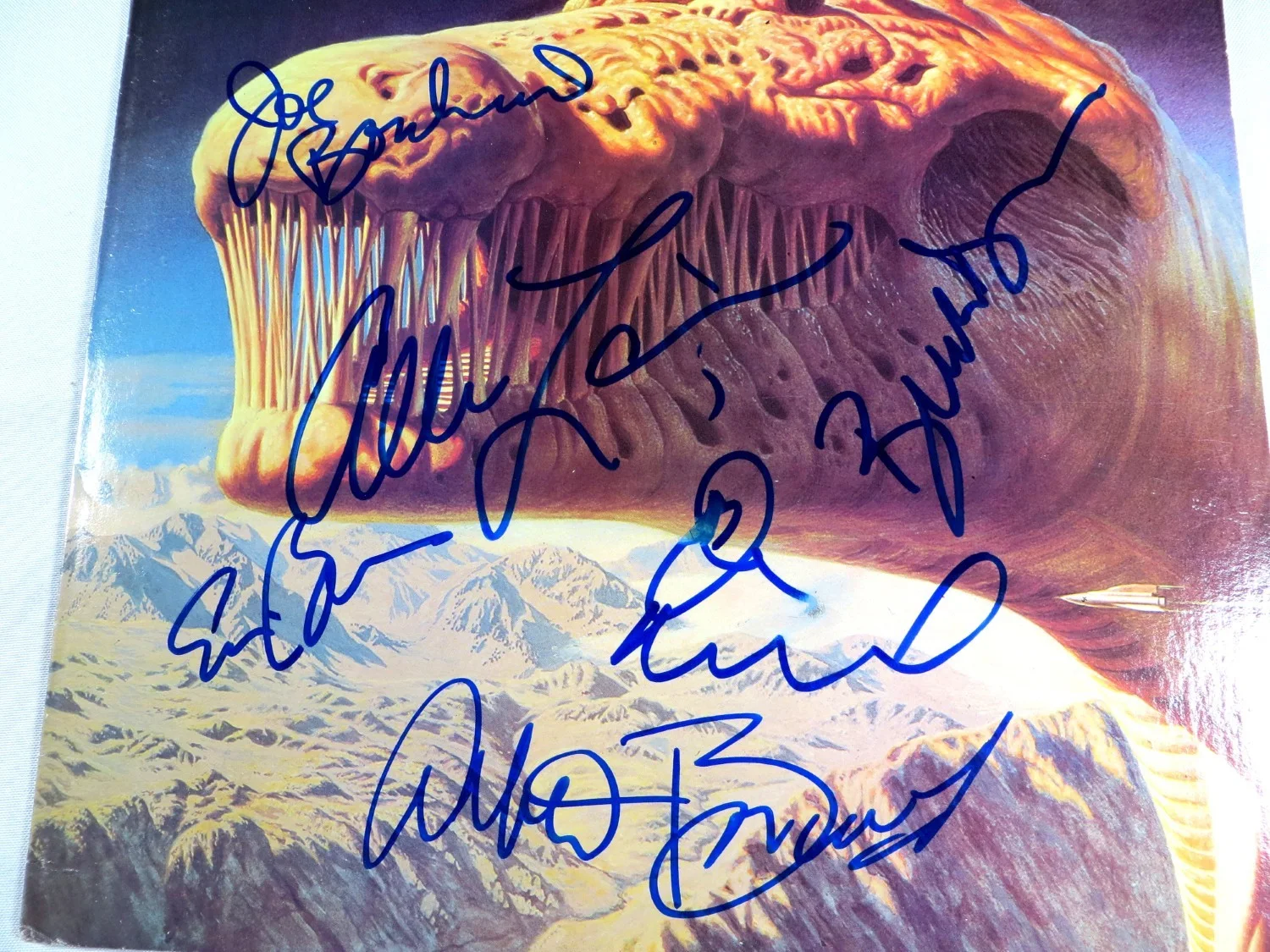 Blue Oyster Cult Band Autographed Album Cover Bloom Bouchard Dharma BAS AB12310, изображение 2