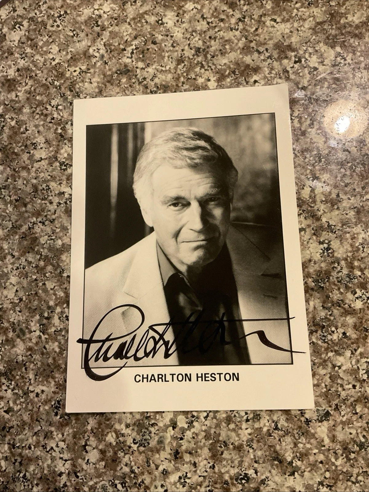 Charlton Heston — Charlton Heston Hand Signed Autographed 5x7” Photo Ben-Hur, Ten Commandments,