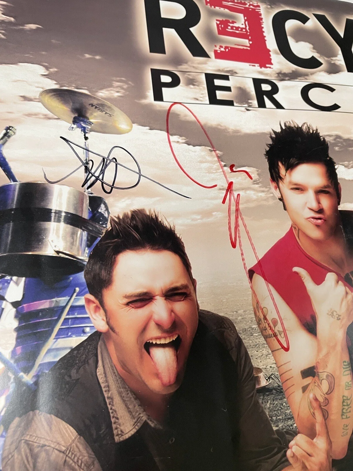 Recycled Percussion Signed Rock Band Poster Collectible 24x18 Autographed, image 2