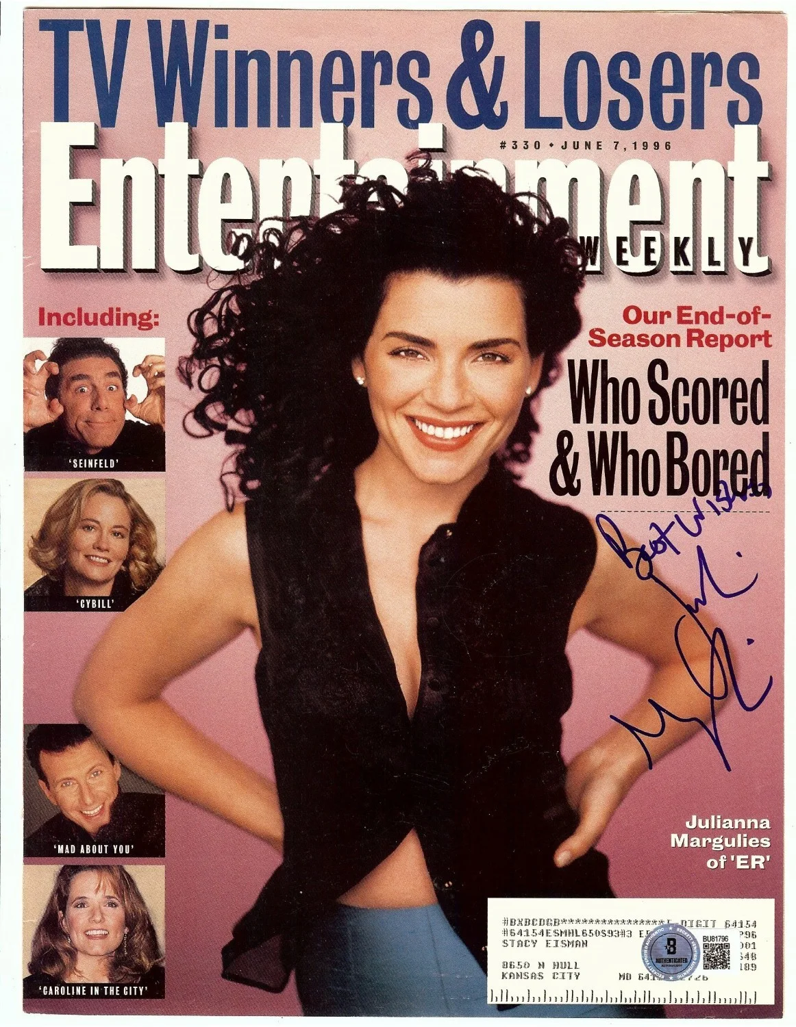 Julianna Margulies — Julianna Margulies Autographed Magazine Cover E.R. The Good Wife BAS BU81796