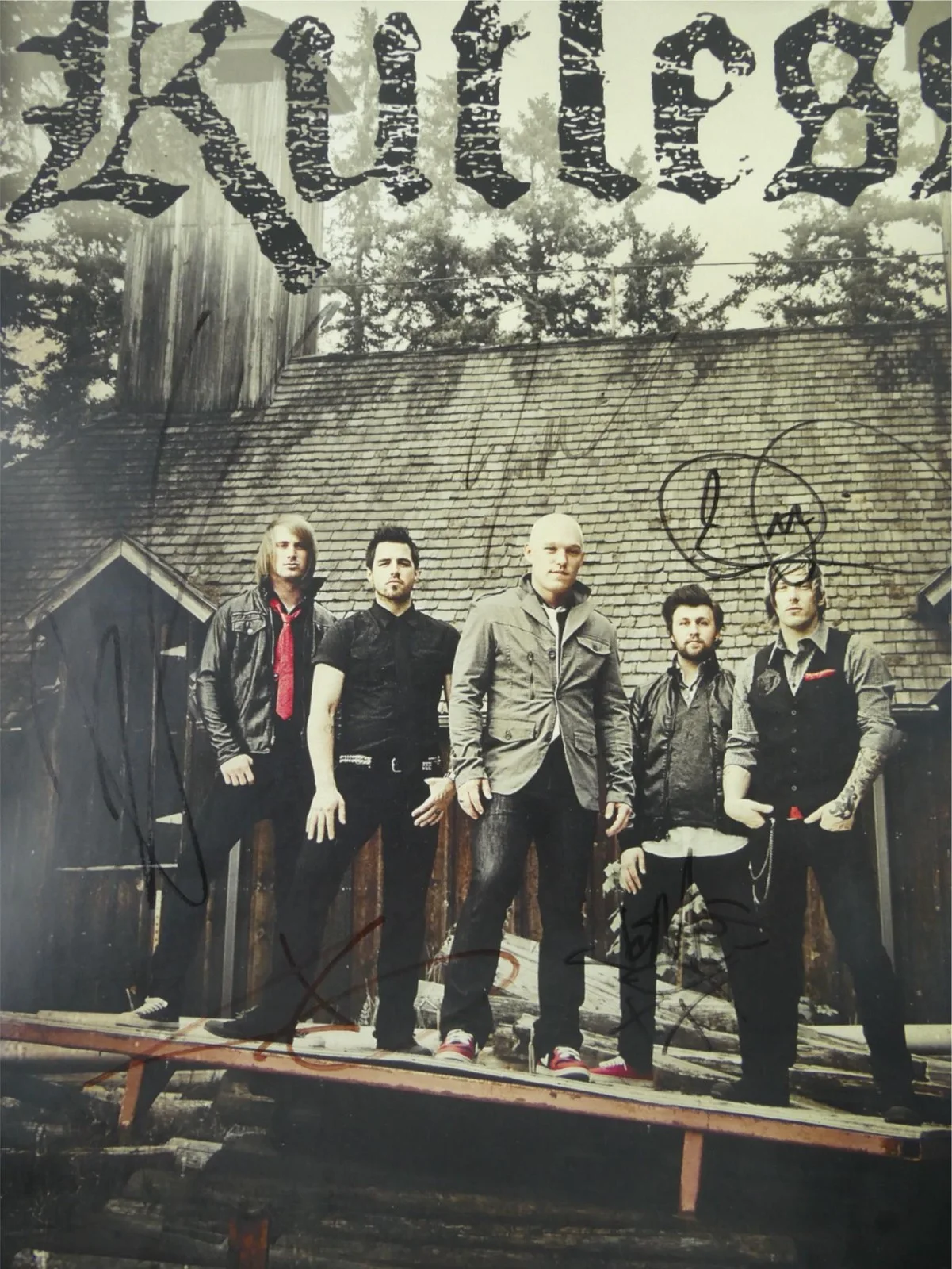 Kutless Band Signed 11x17 Poster Jon Micah Sumrall James Mead +3 Autographed, изображение 2