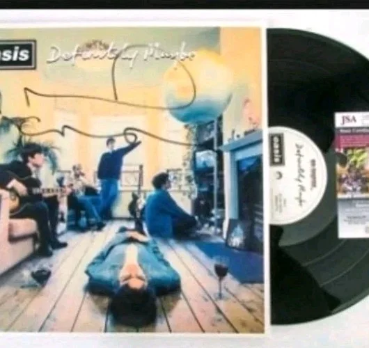 Noel Gallagher Signed Autographed OASIS Definitely Maybe Vinyl Album JSA COA, image 2