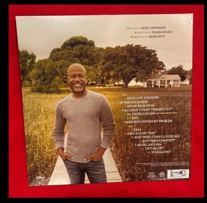 Darius Rucker CAROLYN’S BOY Vinyl Album Music Autographed Signed JSA, изображение 2