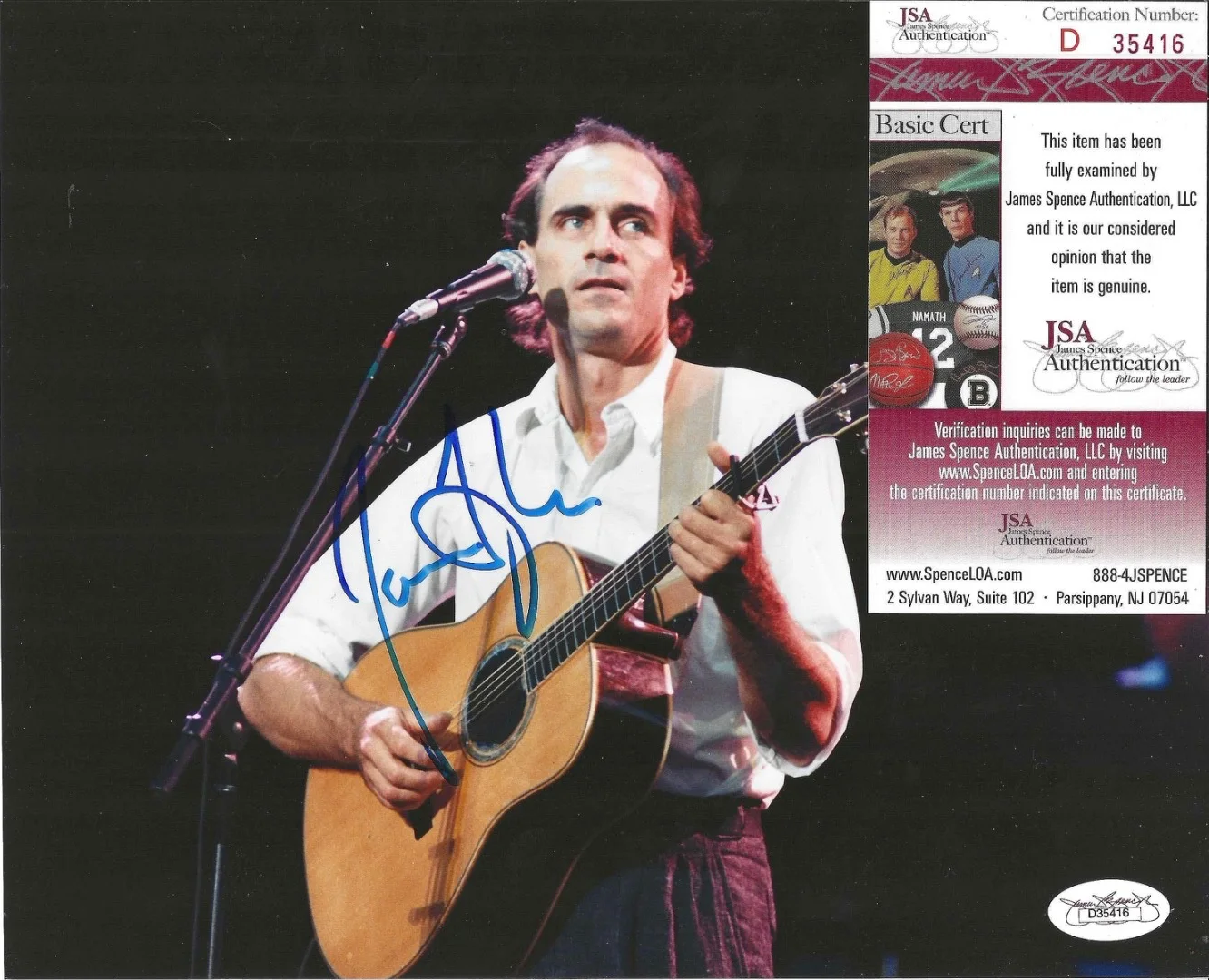 James Taylor — James Taylor signed 8x10 - HOF - AUTHENTICATED