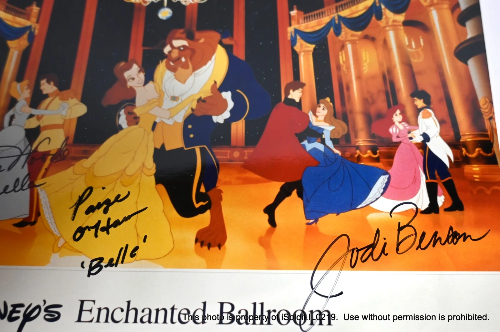 Paige O'Hara, Jodi Benson, Ilene Woods — SIGNED DISNEY'S ENCHANTED BALLROOM PHOTO Paige O'Hara Jodi Benson Ilene Woods +, изображение 3