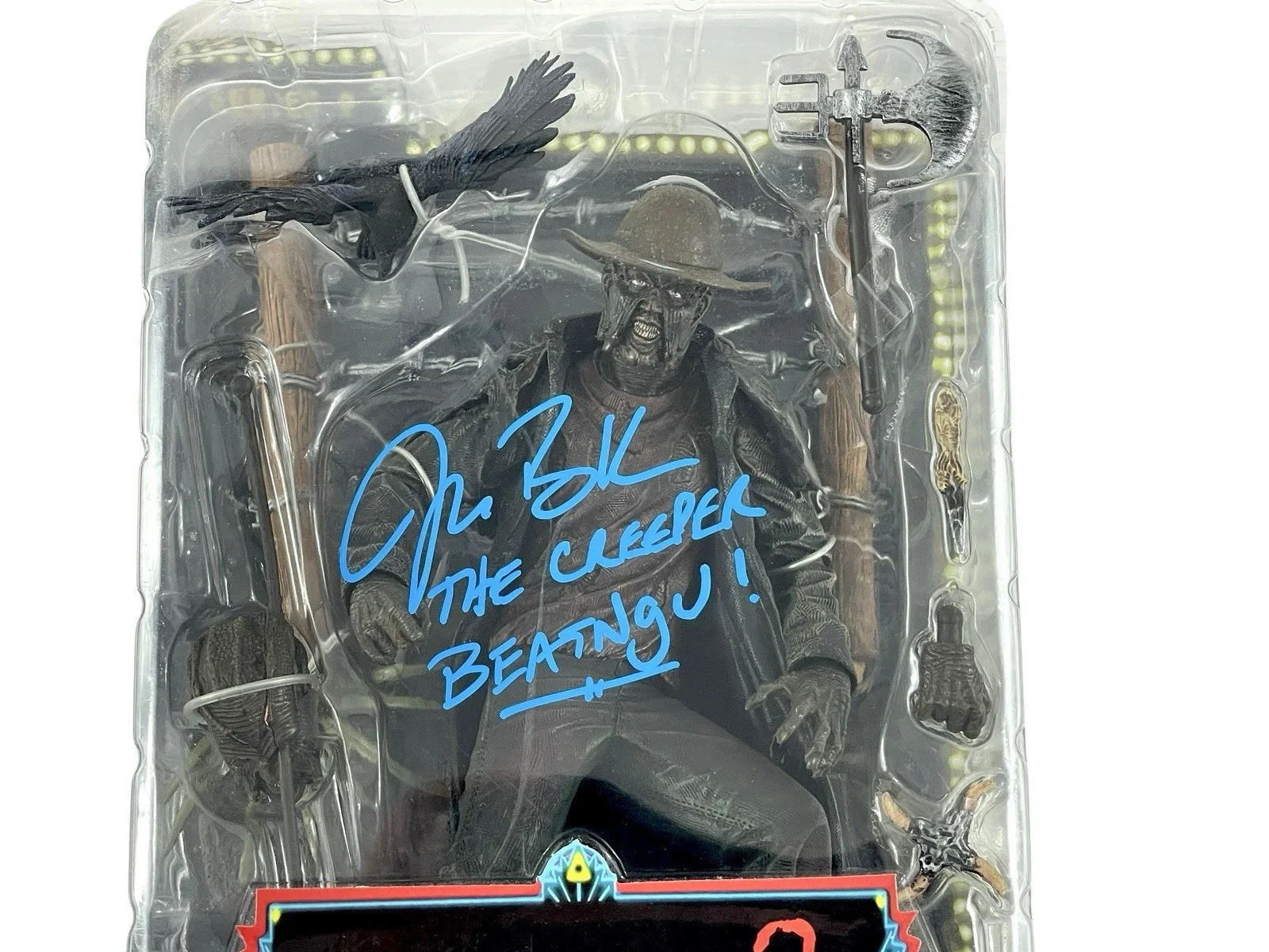 Jeepers Creepers 2 Rare SOTA The Creeper Action Figure Signed Jonathan Breck JSA, image 3