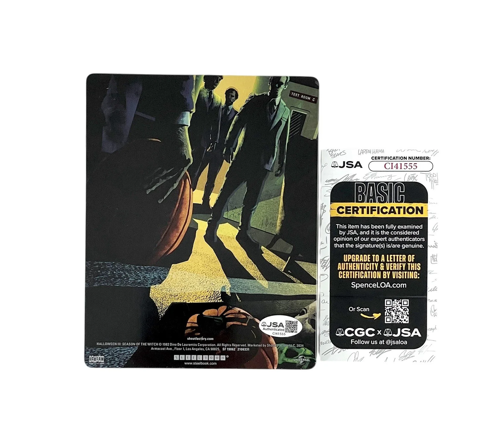 Tom Atkins — Tom Atkins Signed Halloween III Season Of The Witch Limited Blu-ray Steelbook, изображение 3