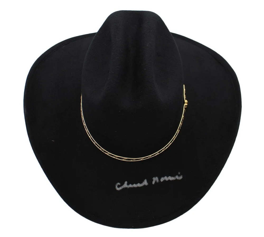 Chuck Norris — Chuck Norris Signed Authentic Black Cowboy Hat, image 2