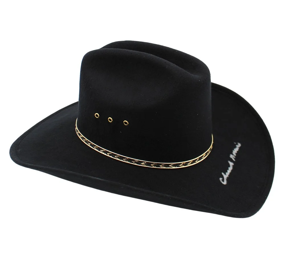 Chuck Norris — Chuck Norris Signed Authentic Black Cowboy Hat, image 3