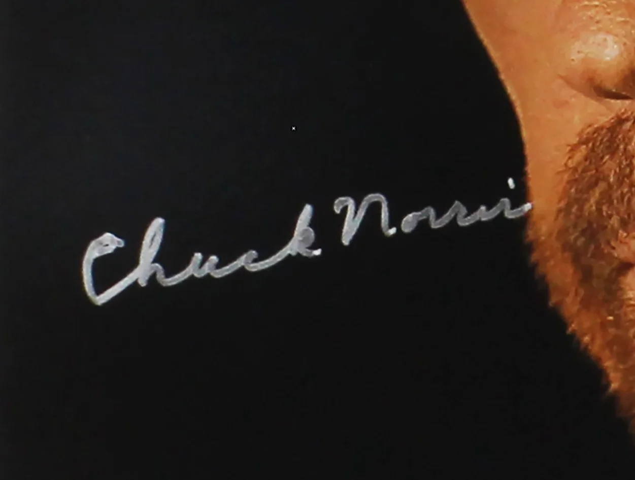 Chuck Norris — Chuck Norris Signed Unframed 11x14 Close Up Photo with Black Background, image 2
