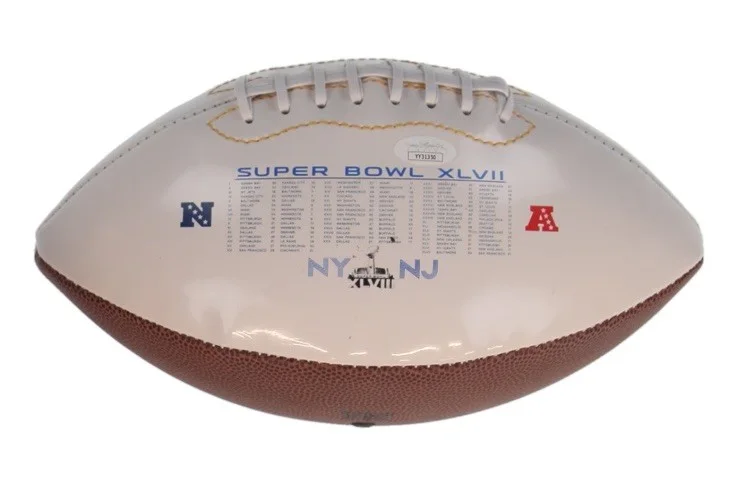Red Hot Chili Peppers Signed Autographed 2014 Super Bowl XLVIII Football JSA LOA, изображение 3