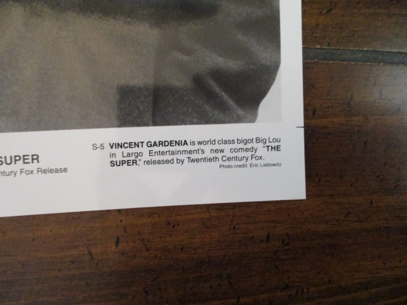 (THE SUPER) Vincent Gardenia/1991 8 x 10 Glossy Black and White Press Photo, изображение 2