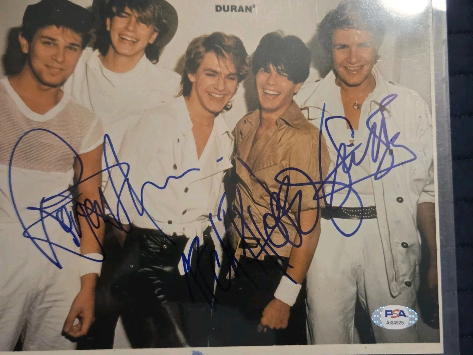 DURAN DURAN 8X10 Photo Signed By Simon Le Bon John Taylor Nick Rhodes + JSA COA, image 2
