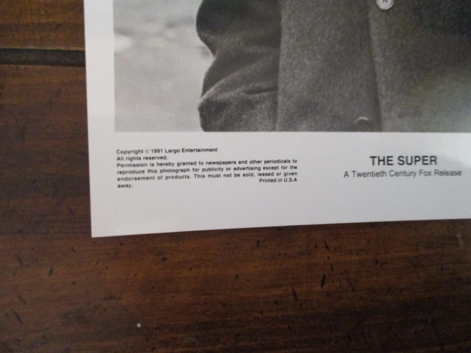 ("THE SUPER")Vincent Gardenia/8" x 10" 1991 Glossy Black and White Press Photo, изображение 3