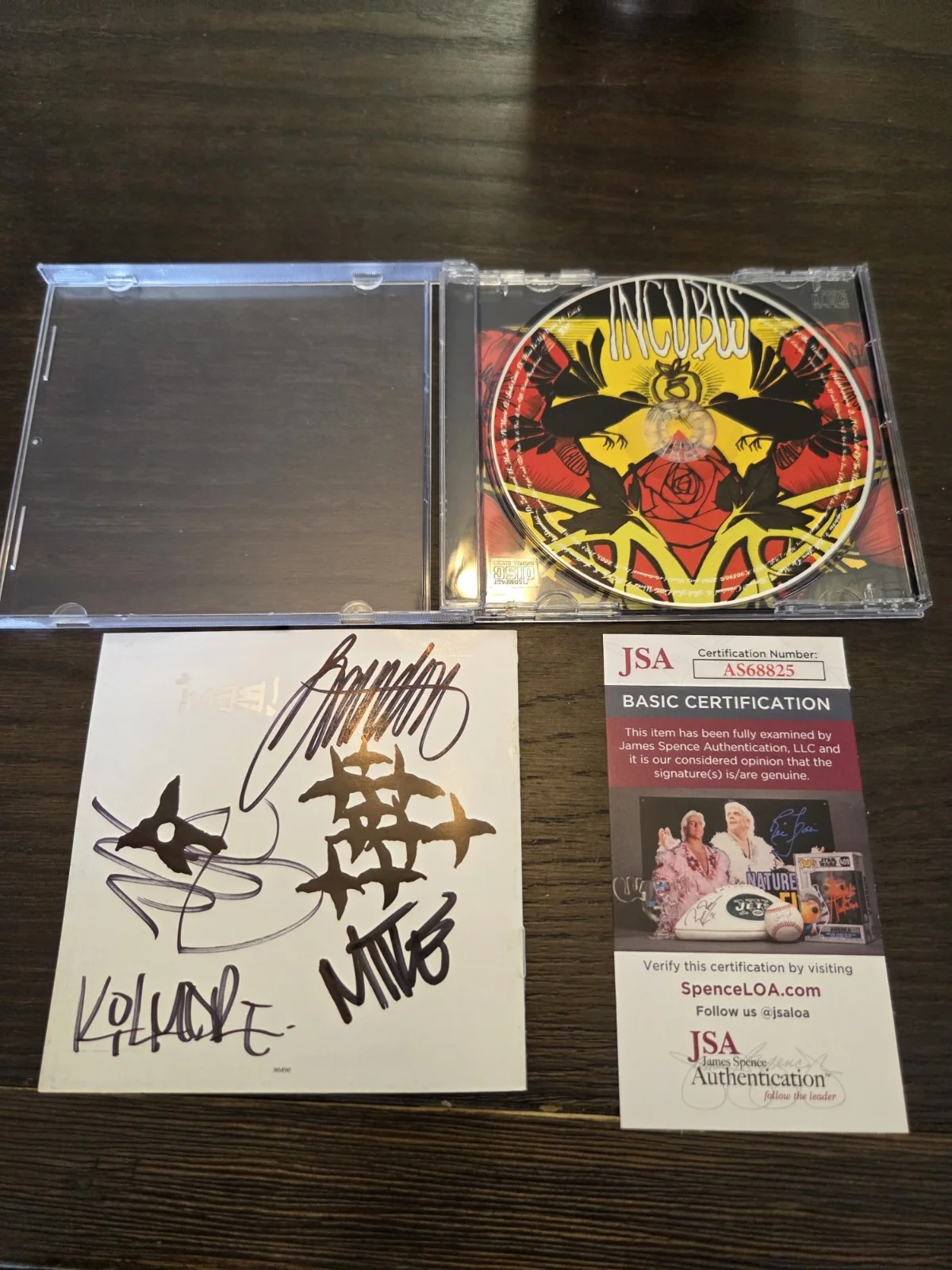 INCUBUS A CROW LEFT OF MURDER SIGNED CD Brandon Boyd +4 JSA, image 2