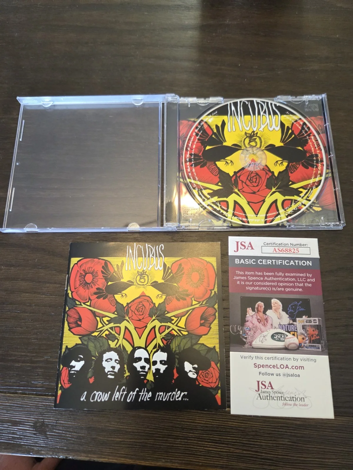 INCUBUS A CROW LEFT OF MURDER SIGNED CD Brandon Boyd +4 JSA, image 3