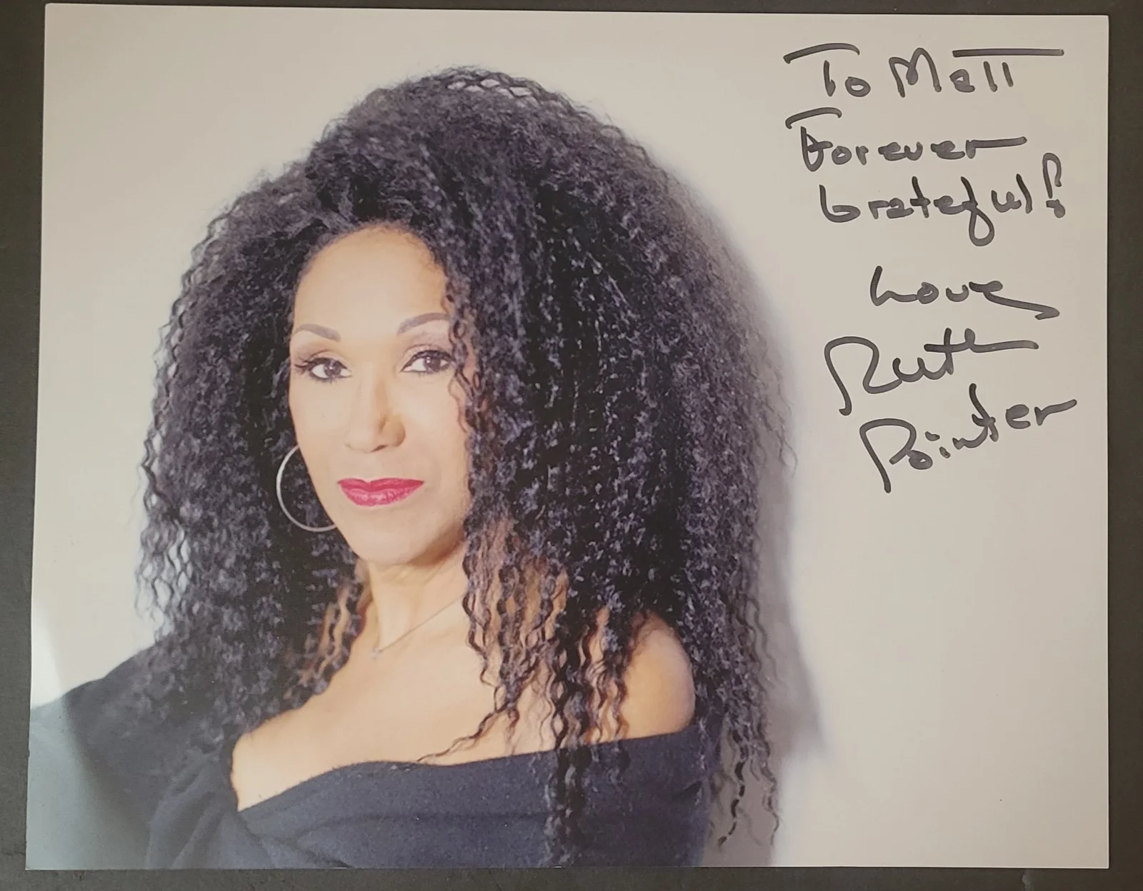 Ruth Pointer Singer Autographed Signed 8"x10" and Two 4"x6" Photos, image 2