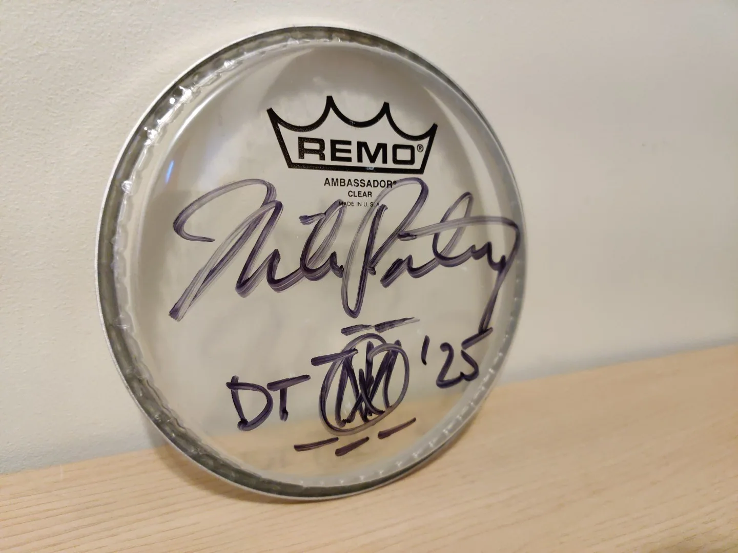 MIKE PORTNOY AUTOGRAPHED 6” DRUM HEAD - USED ON DREAM THEATER’S 40TH ANNIVERSARY, image 4