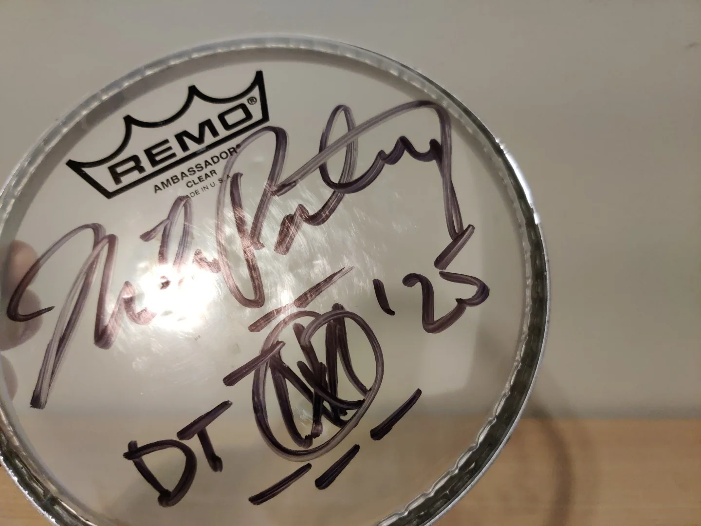 MIKE PORTNOY AUTOGRAPHED 6” DRUM HEAD - USED ON DREAM THEATER’S 40TH ANNIVERSARY, image 5