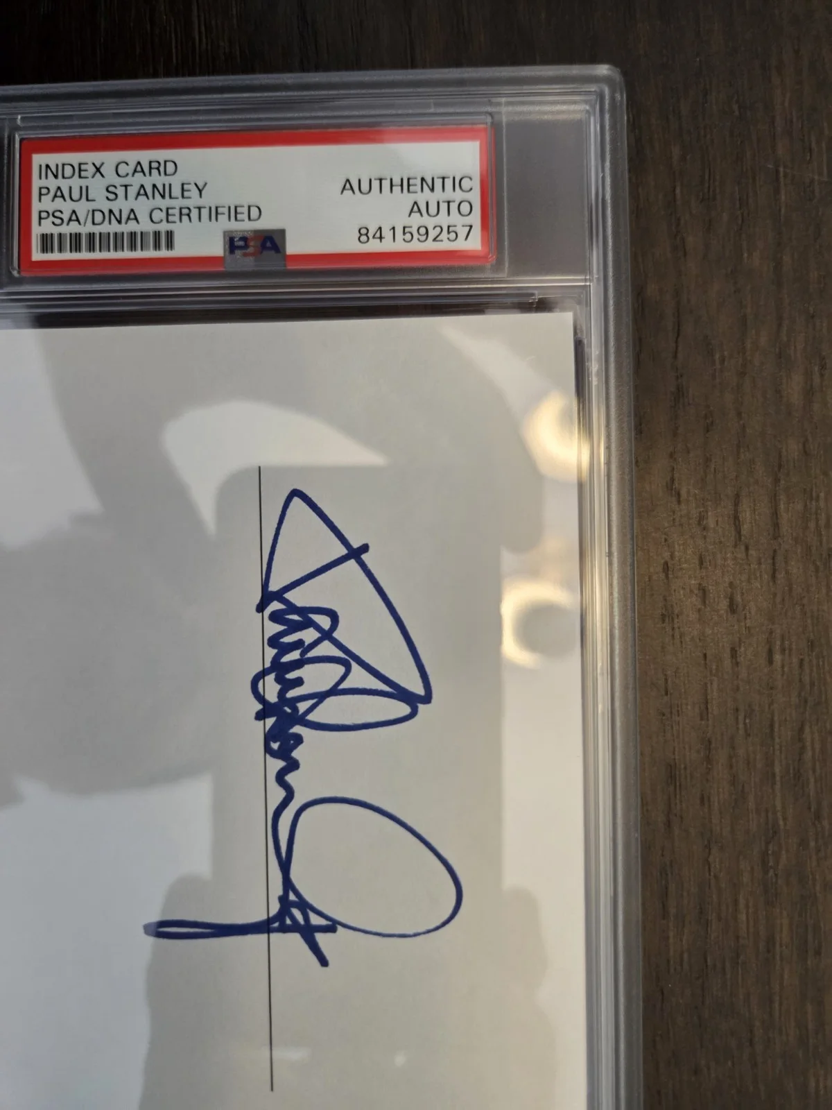 Paul Stanley Signed Index Card Kiss PSA/DNA Guitar Autograph Book Starchild, image 2