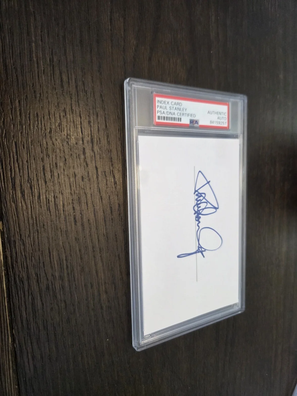 Paul Stanley Signed Index Card Kiss PSA/DNA Guitar Autograph Book Starchild, image 5