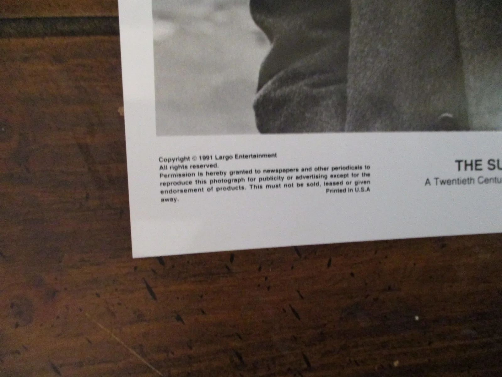 Vincent Gardenia ("THE SUPER") 1991 8 x 10 Black and White Glossy Press Photo, изображение 3