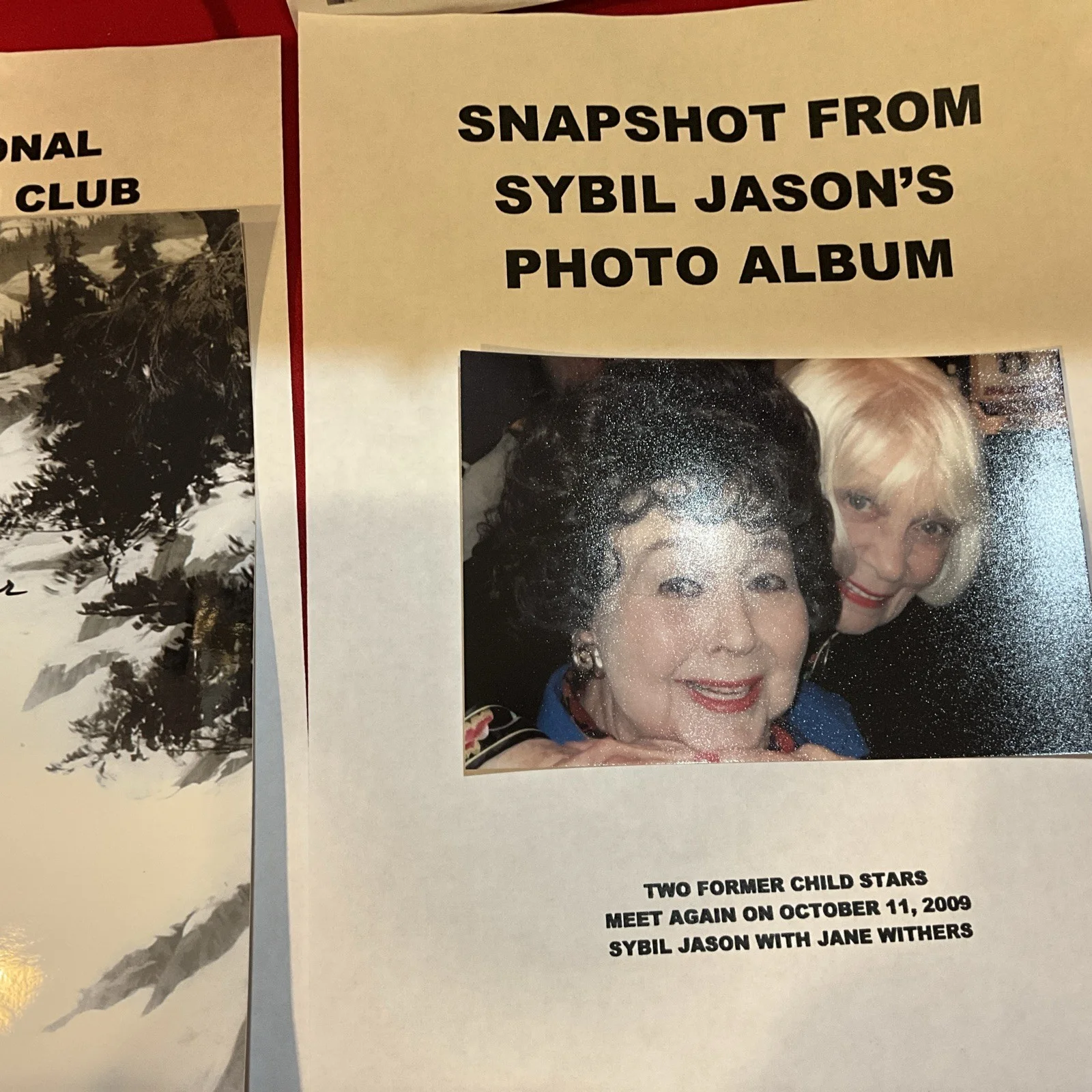 Sybil Jason Fan club Signed Photo With Snapshot And Signed Photocopy Picture, изображение 3
