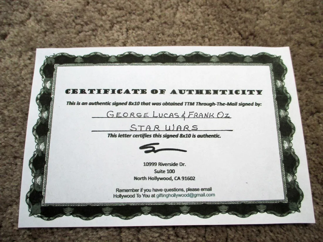 Tina Turner, Mel Gibson — Star Wars George Lucas & Frank Oz Autographed 8x10, image 2