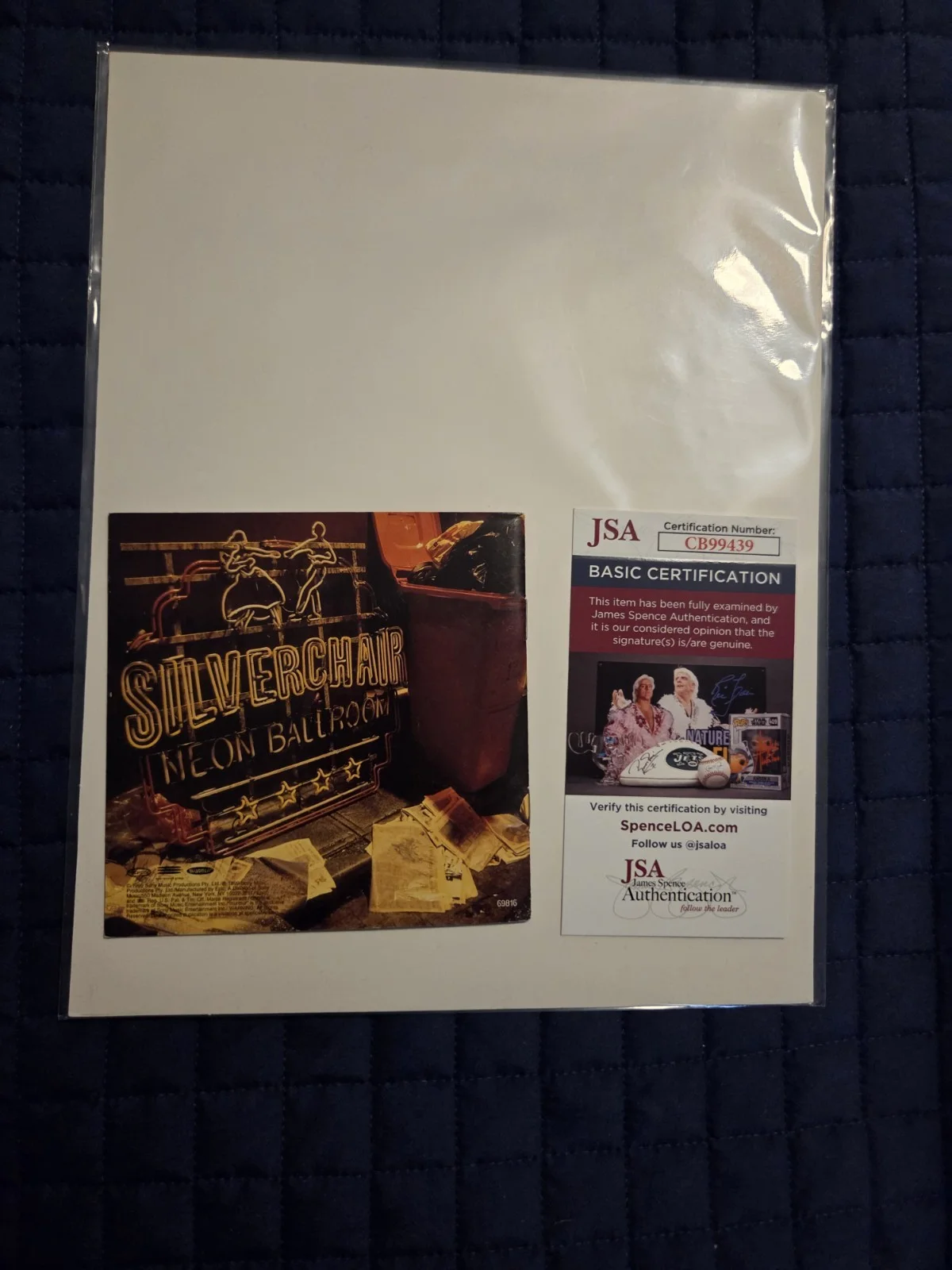 Silverchair D. Johns +2 Signed Neon Ballroom Cd Cover JSA CERT DJ And CJ Ben Sig, изображение 4