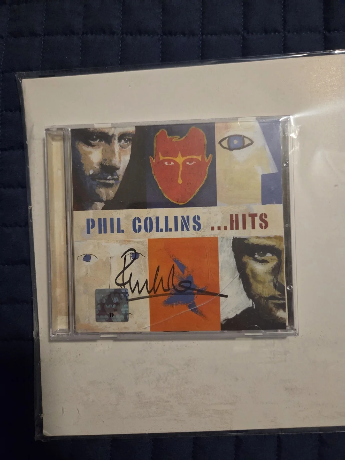 Phil Collins Signed ...Hits Cd Beckett LOA. Fantastic Signature. RARE!, image 3