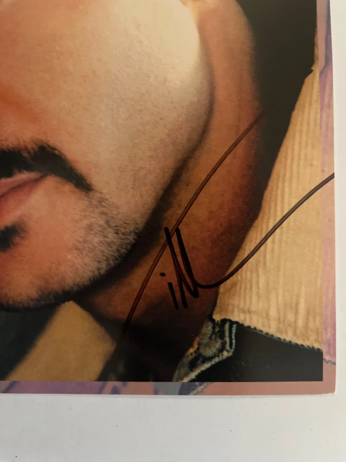 signed Tim McGraw picture along with return envelope from 1987, image 2