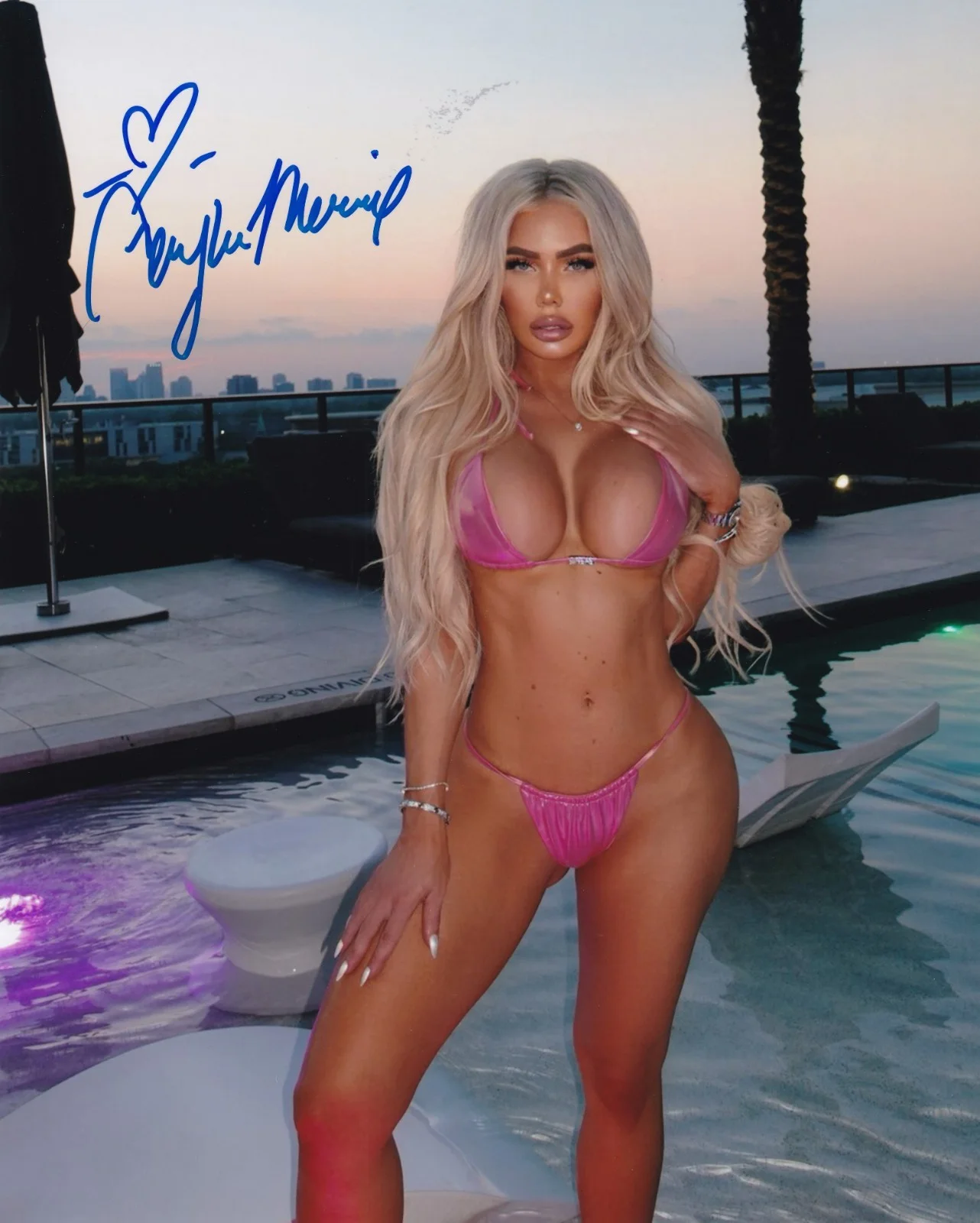 Tayler Mercier — Tayler Mercier Signed 8x10 Photo Playboy Playmate & Magazine Cover Model Auto 60