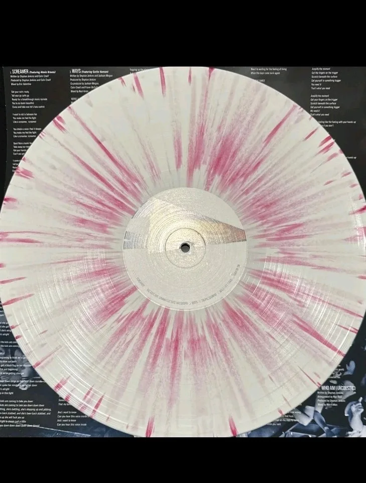 Third Eye Blind Autographed Screamer White With Blood Red Splattered Vinyl LP, image 3