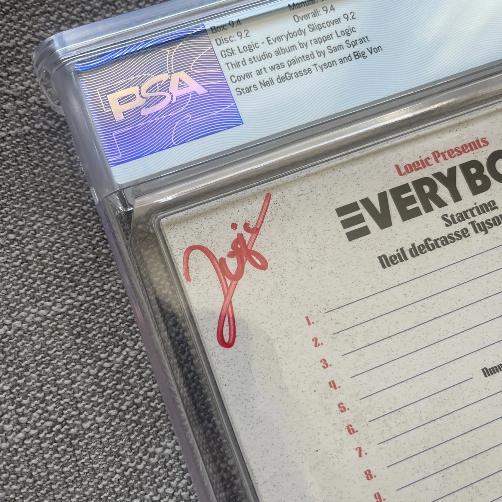 Logic EVERYBODY CD SIGNED Complete In Box - PSA Graded 9.4, image 3