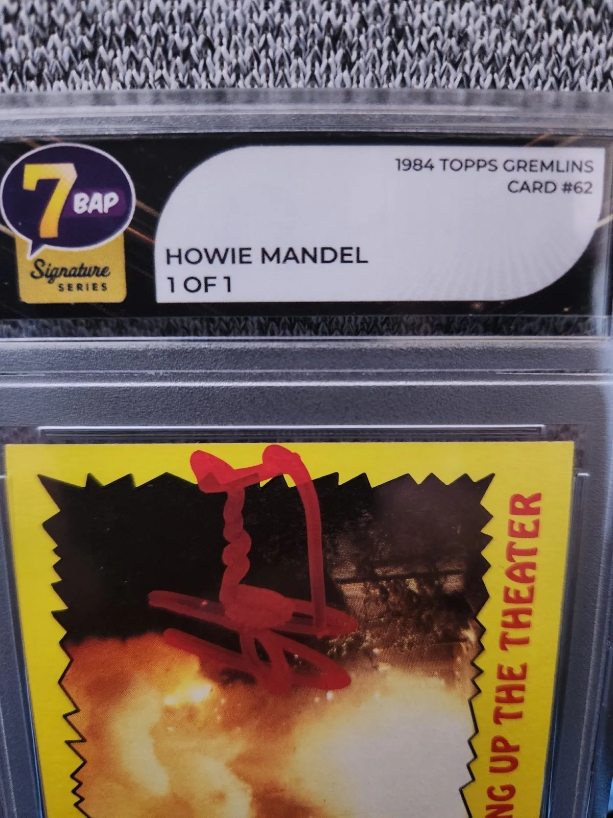 Howie Mandel — Sealed Gremlins 1984 Topps Signed by Howie Mandel JSA 7bap, image 2