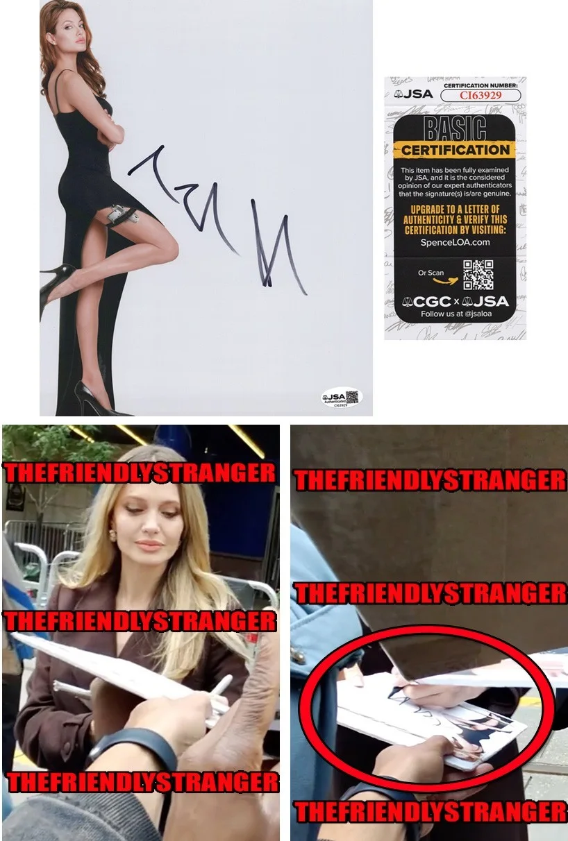 ANGELINA JOLIE — Angelina Jolie signed "MR & MRS SMITH" 8x10 Photo EXACT PROOF f Sexiest JSA COA