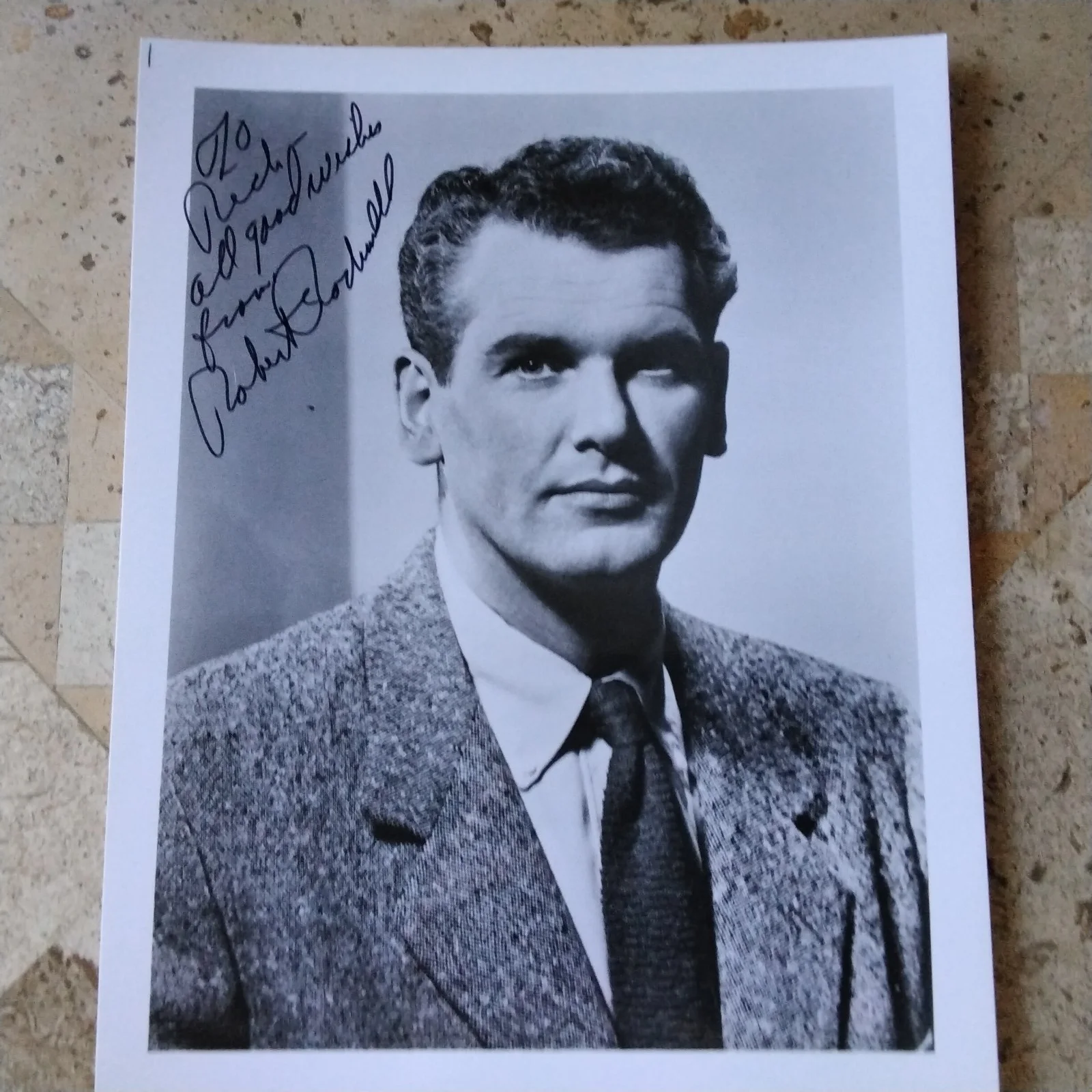 Robert Rockwell SIGNED Photo 50s Movie TV Actor Our Miss Brooks War of World, изображение 2