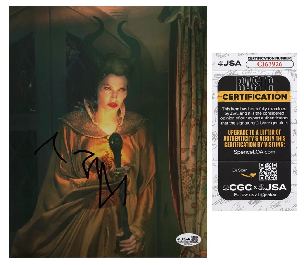 ANGELINA JOLIE — Angelina Jolie signed "MALEFICENT" 8x10 Photo EXACT PROOF b Autographed JSA COA, image 5