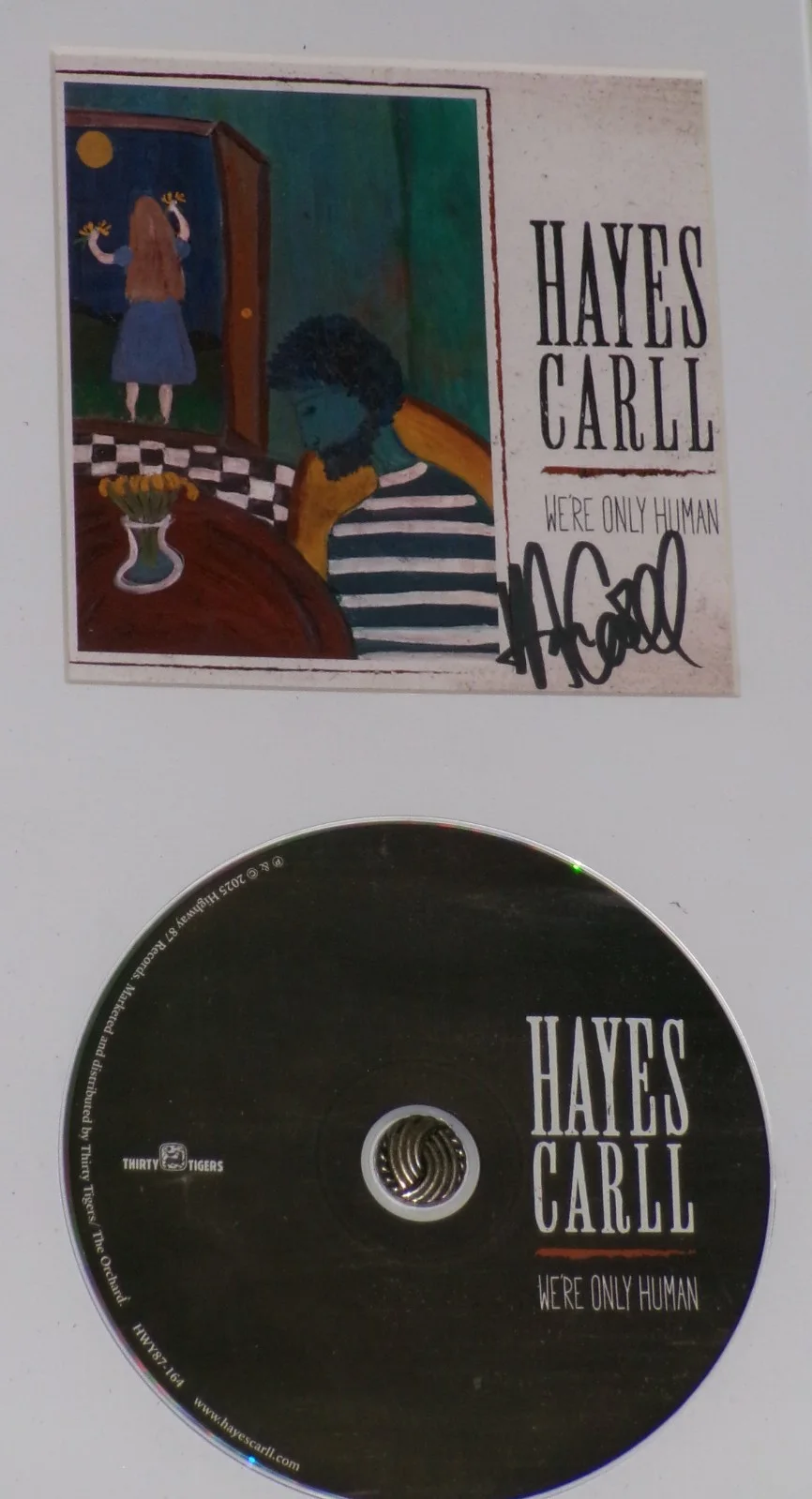 Hayes Carll Signed We're Only Human CD Cover FRAMED JSA CERT, image 2