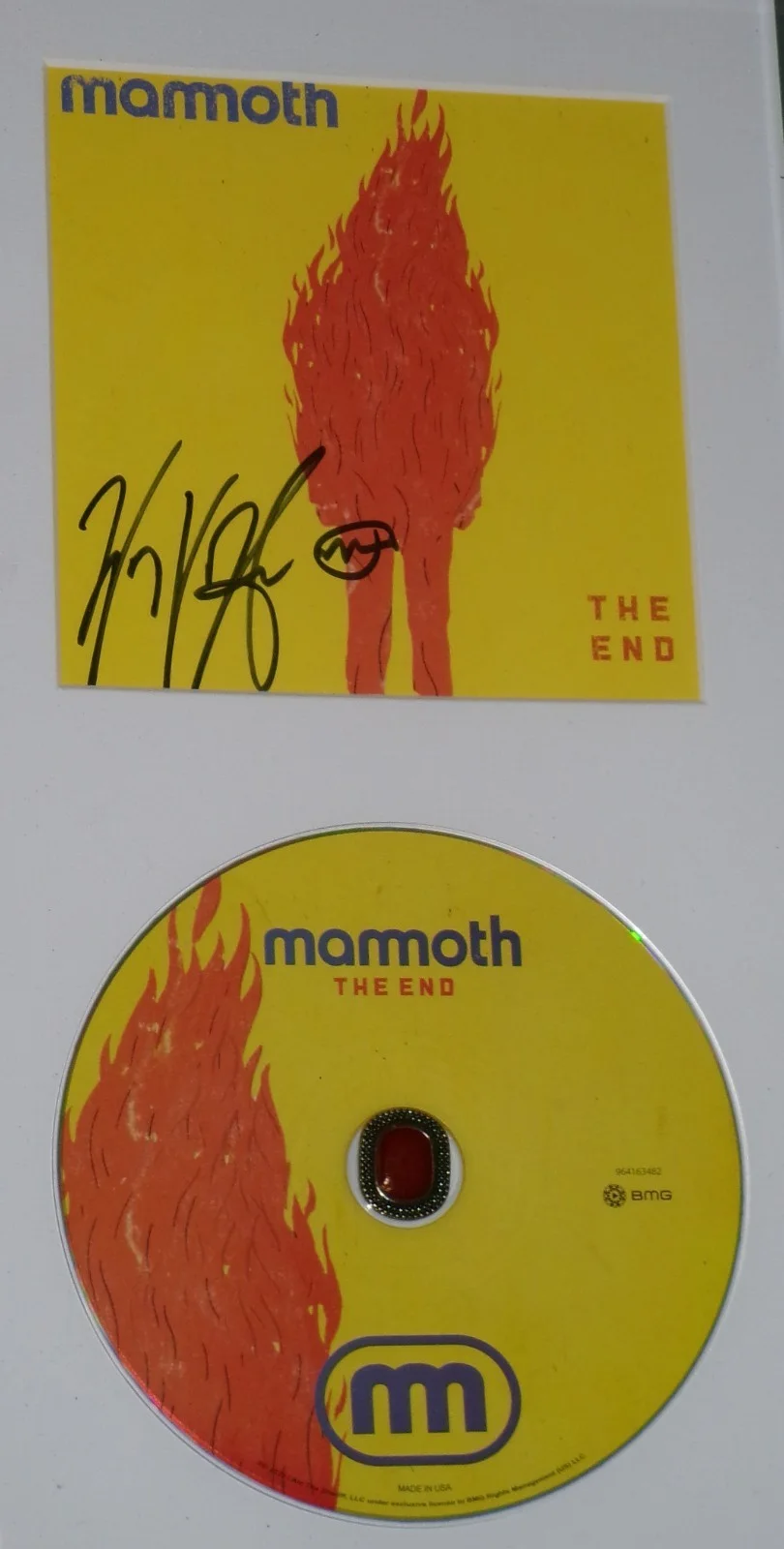 Mammoth Wolfgang Van Halen Signed The End CD Cover FRAMED JSA CERT, image 2