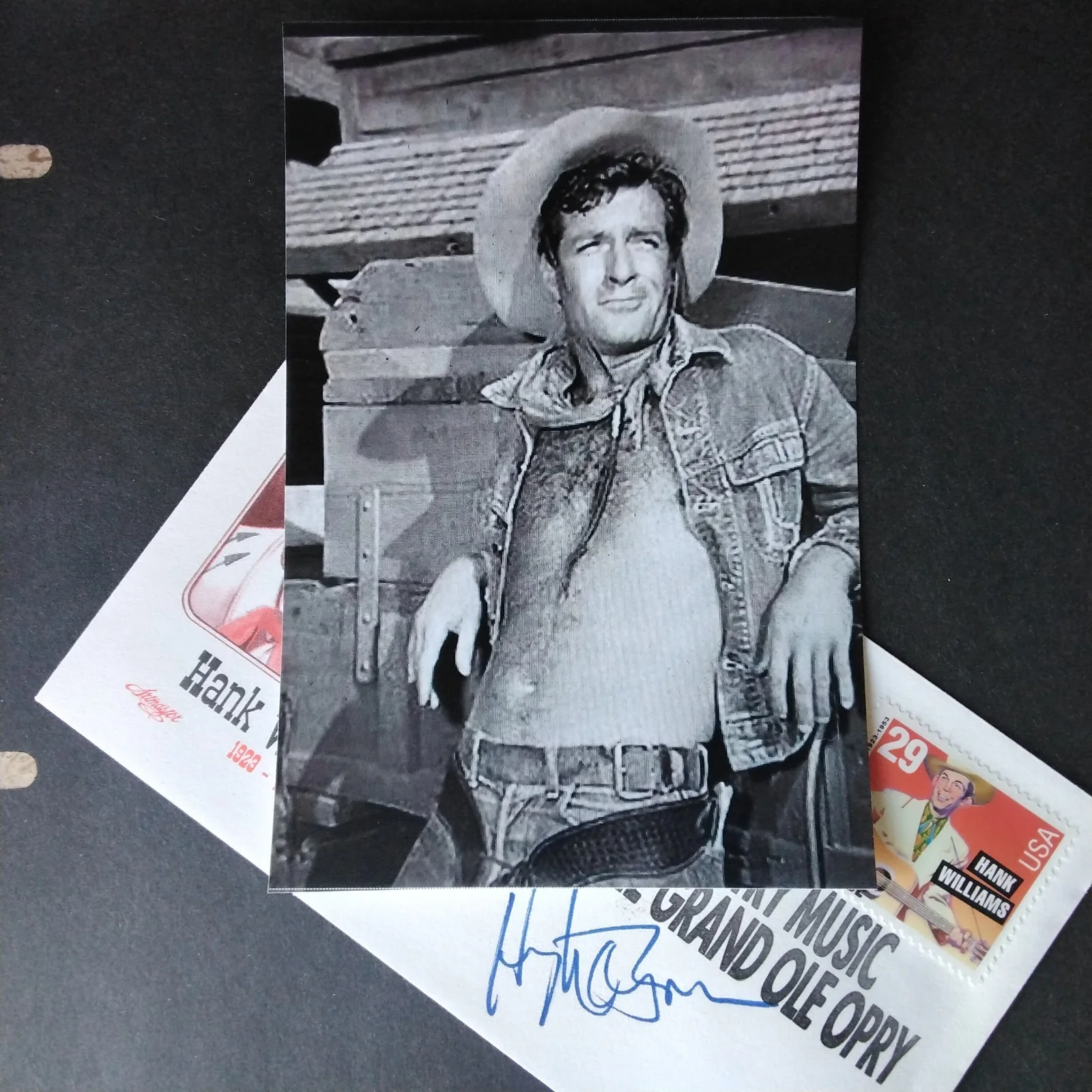 Hugh O'Brian Signed Envelope Photo Movie TV Actor Wyatt Earp Westerns Shootist, изображение 2
