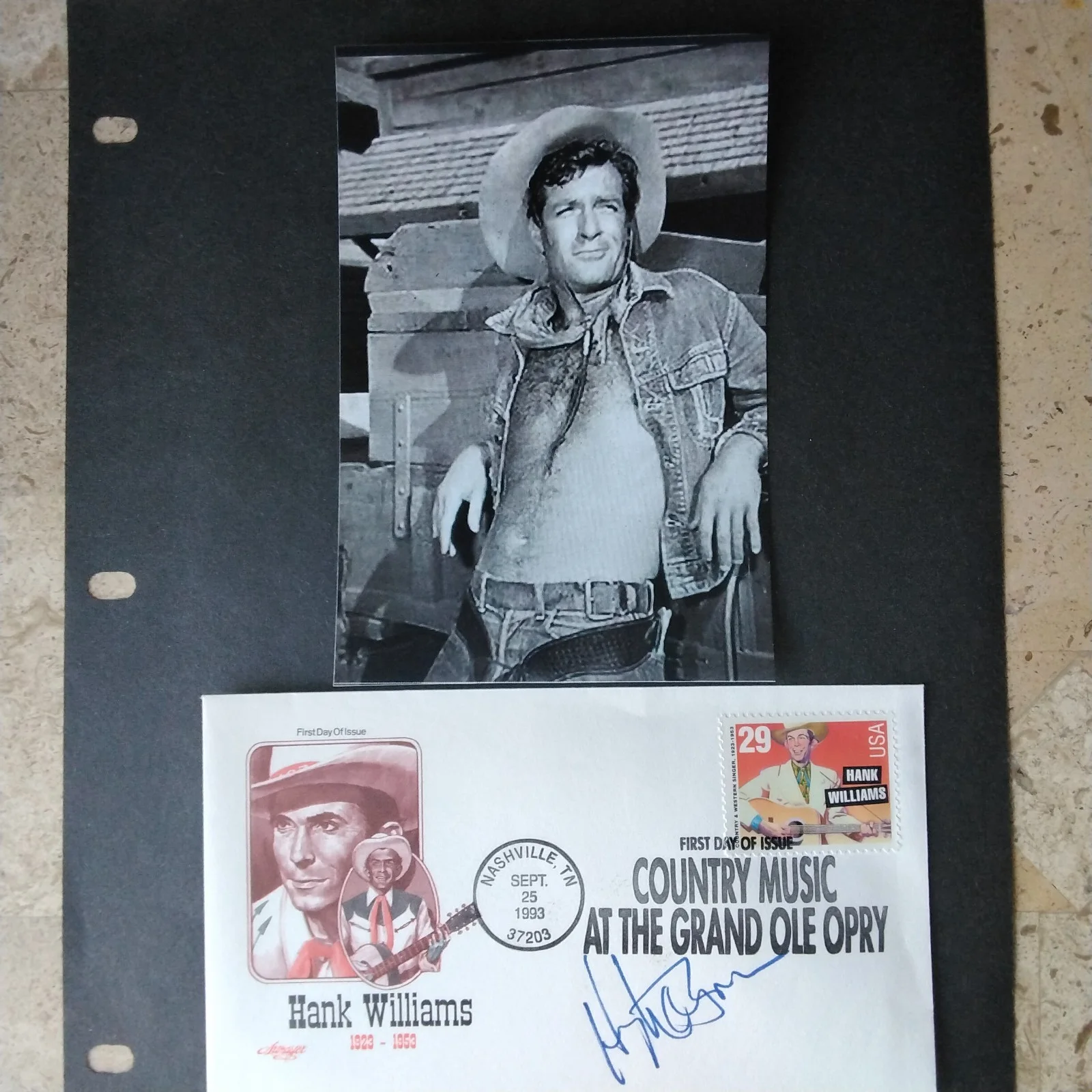 Hugh O'Brian Signed Envelope Photo Movie TV Actor Wyatt Earp Westerns Shootist, изображение 5
