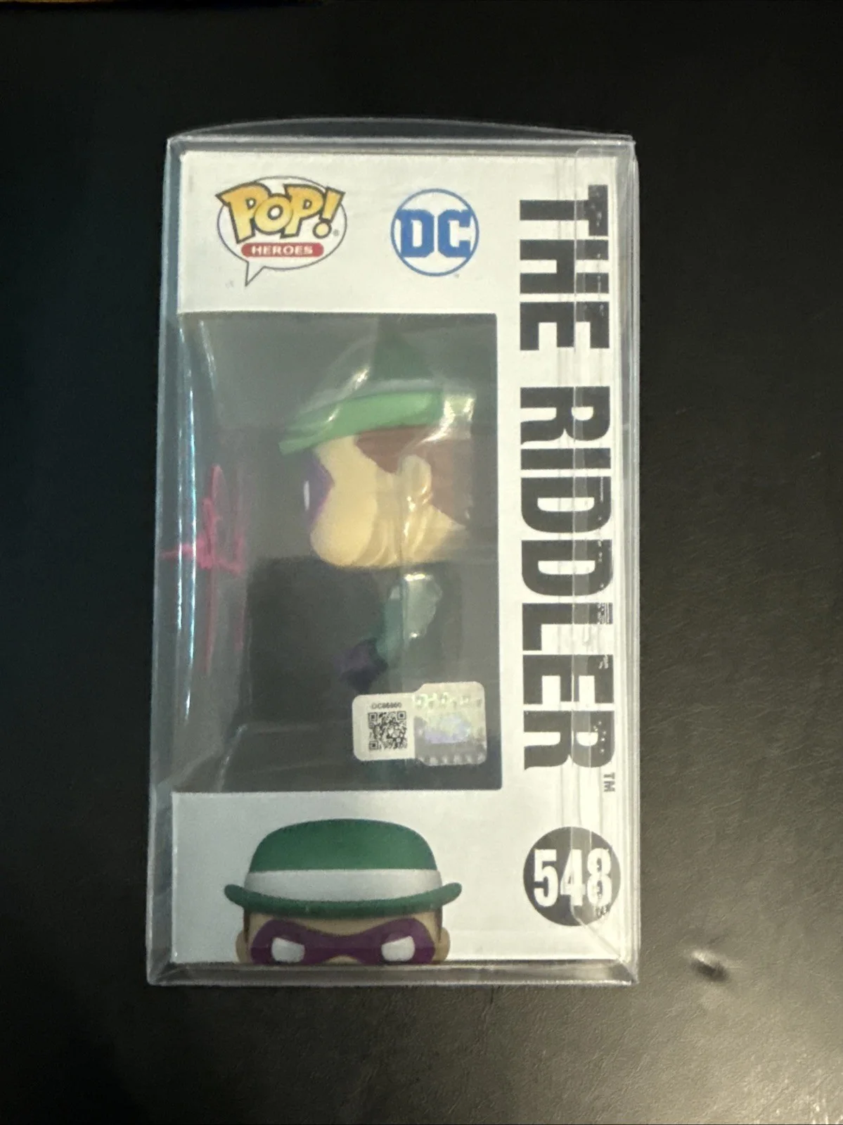 John Glover Signed The Riddler Batman Funko Pop OC Certification WITH PROTECTOR, image 2