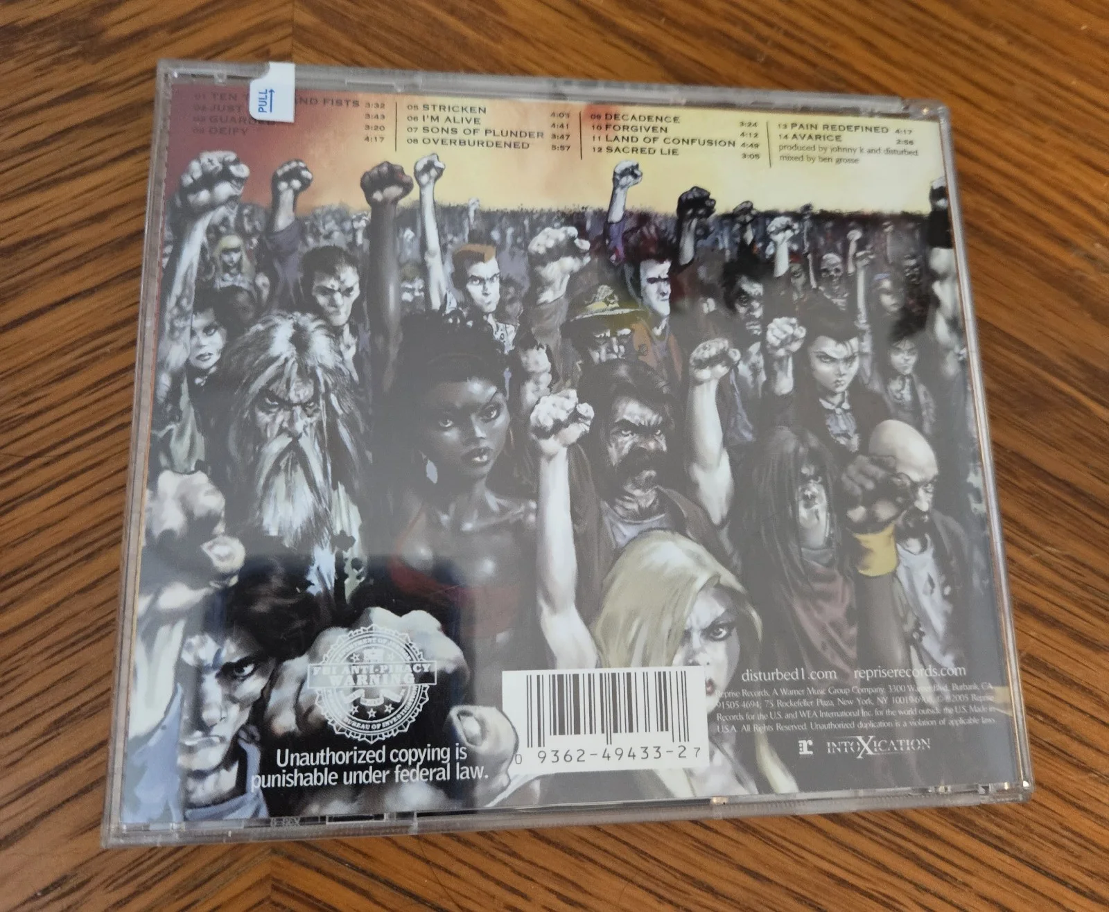 Disturbed Ten Thousand Fists Autographed and Sealed Tour Exclusive NEW CD, image 2