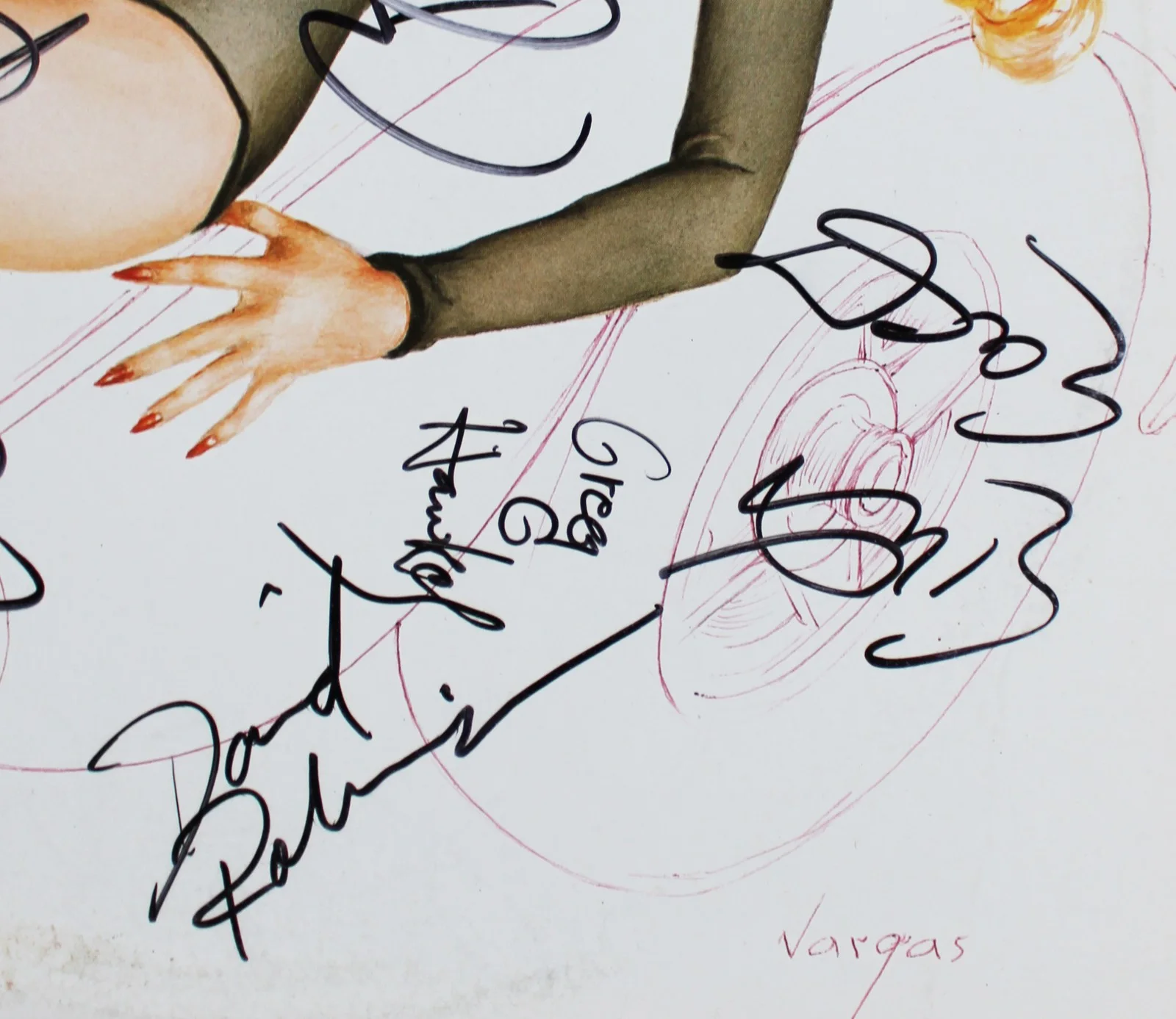 Ric Ocasek, Elliot Easton, Greg Hawkes, Benjamin Orr, David — The Cars (5) Ocasek, Easton, Hawkes +2 Signed Album Cover BAS #AE64170, изображение 4
