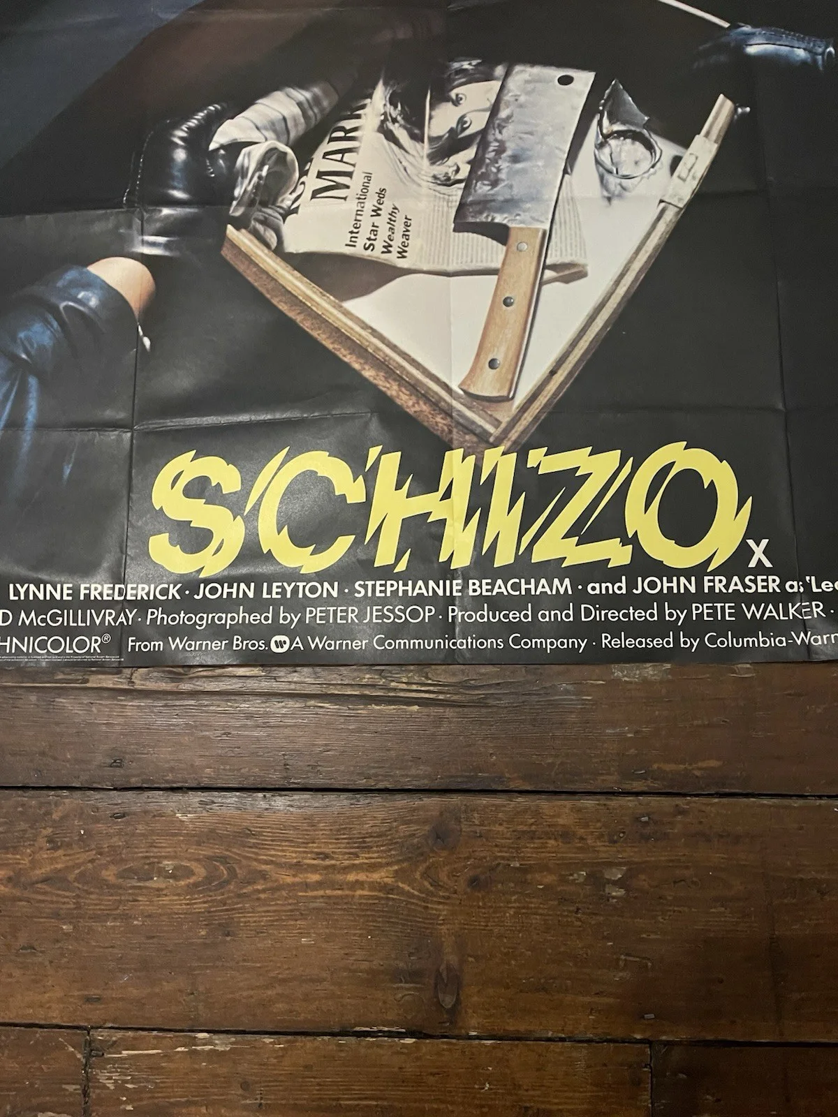 SCHIZO 1976 Lynne Frederick, Horror Poster PETE WALKER UK QUAD POSTER, изображение 2