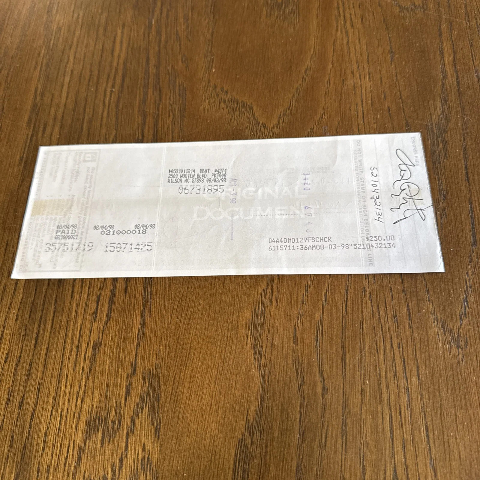 Tom Constanten Grateful Dead Autographed Signed Check from Relix records…, image 2