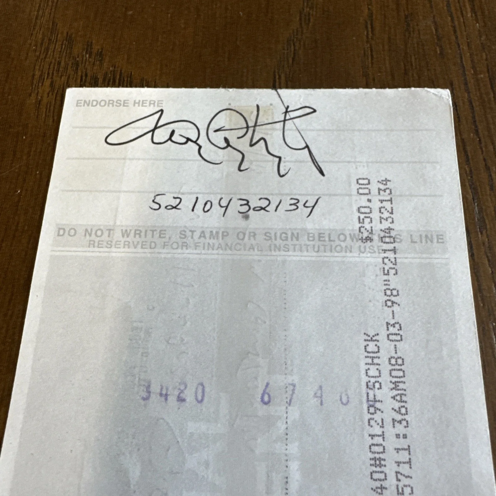 Tom Constanten Grateful Dead Autographed Signed Check from Relix records…, image 3