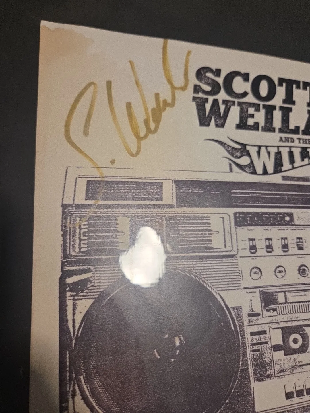 Scott Weiland Signed SW And The Wildabouts 12x12 Poster Flat Blaster Gold Marker, image 4