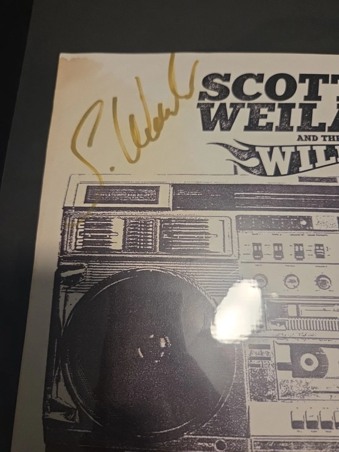 Scott Weiland Signed SW And The Wildabouts 12x12 Poster Flat Blaster Gold Marker, image 5